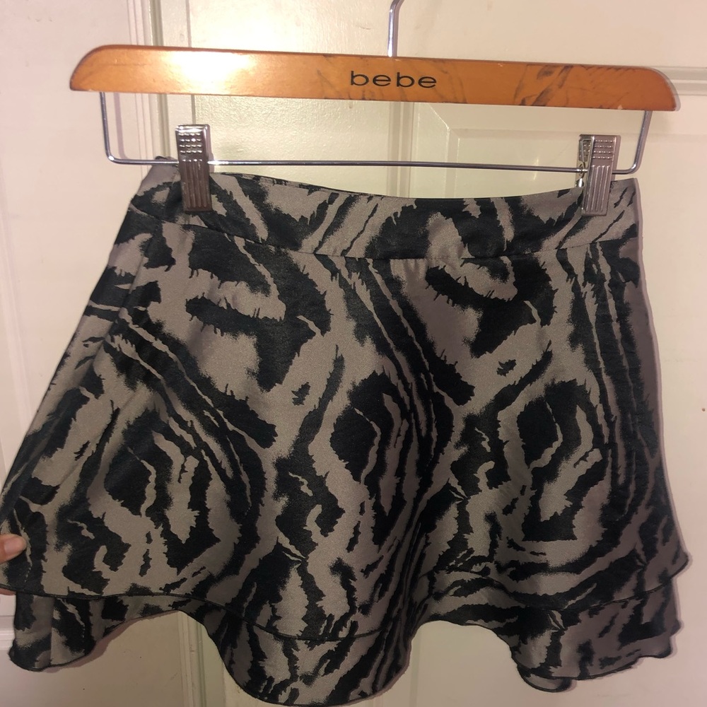 Animal Print Bebe Skirt